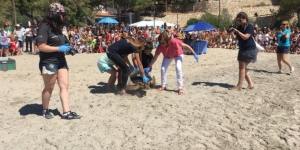 Alliberament de cinc tortugues marines recuperades a l'Ametlla de Mar